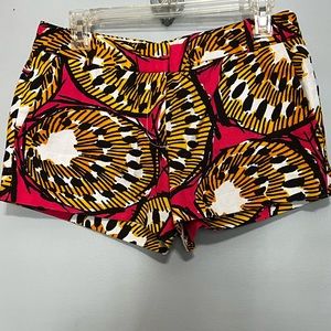 J. Crew 6 pink black print shorts
